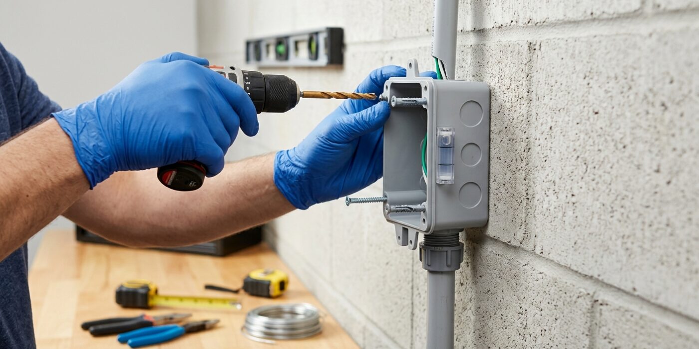 Step 2: Mount the Weatherproof Outlet Box
