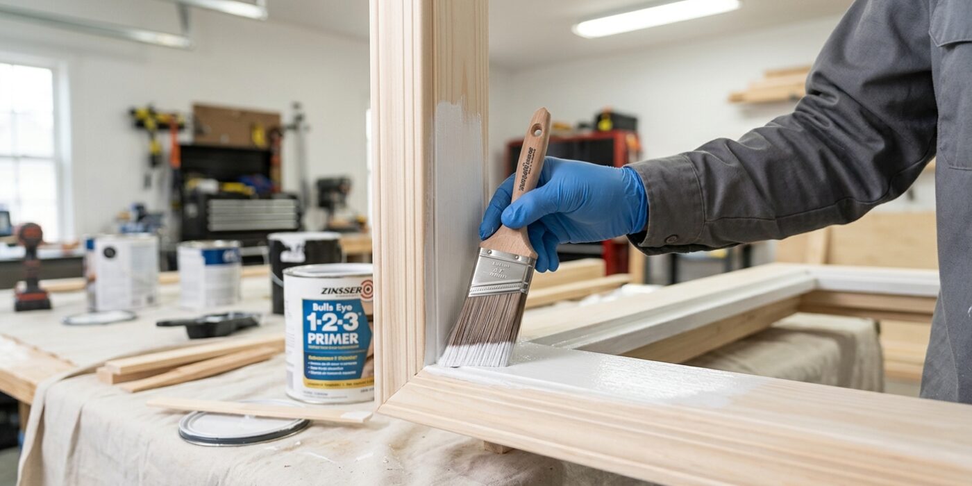 Step 5: Prime All Bare Wood