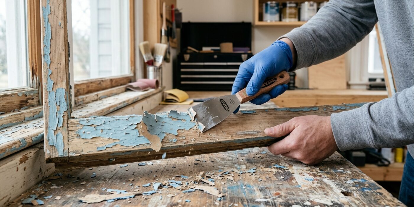 Step 3: Scrape All Loose Paint