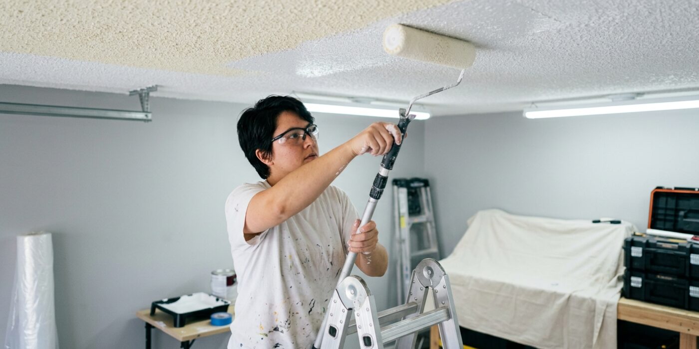 Step 2: Option A — Paint the Popcorn Ceiling