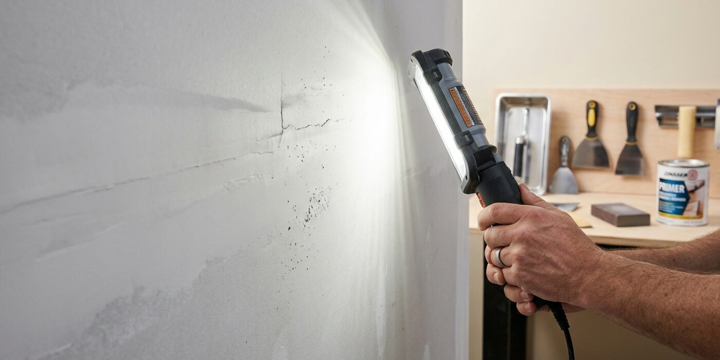 Step 1: Inspect the Walls in Raking Light