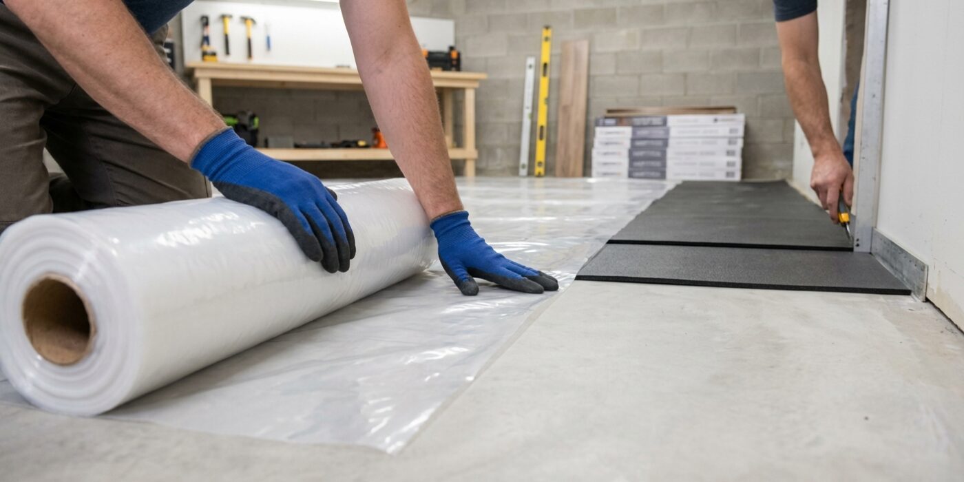 Step 3: Install Vapor Barrier and Underlayment