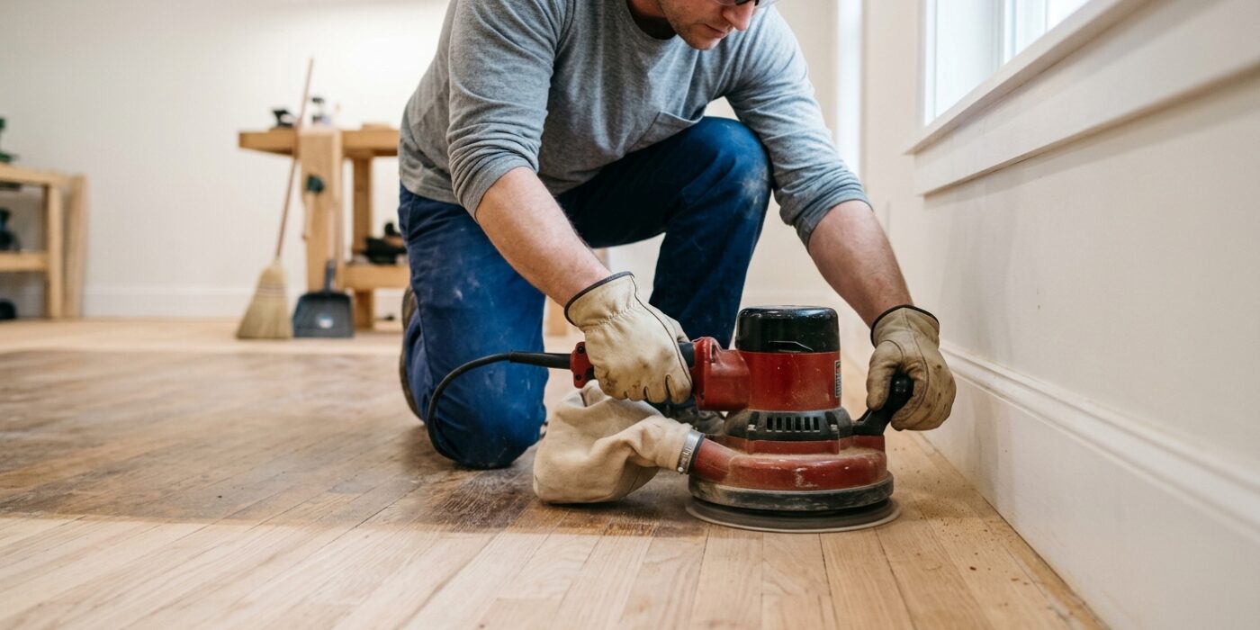 Step 3: Sand the Perimeter with the Edge Sander