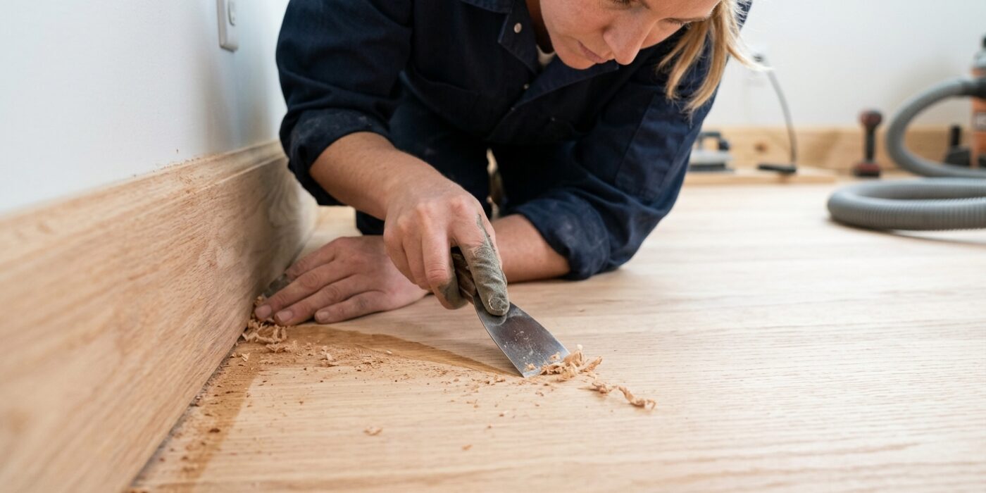 Step 4: Hand Scrape Corners