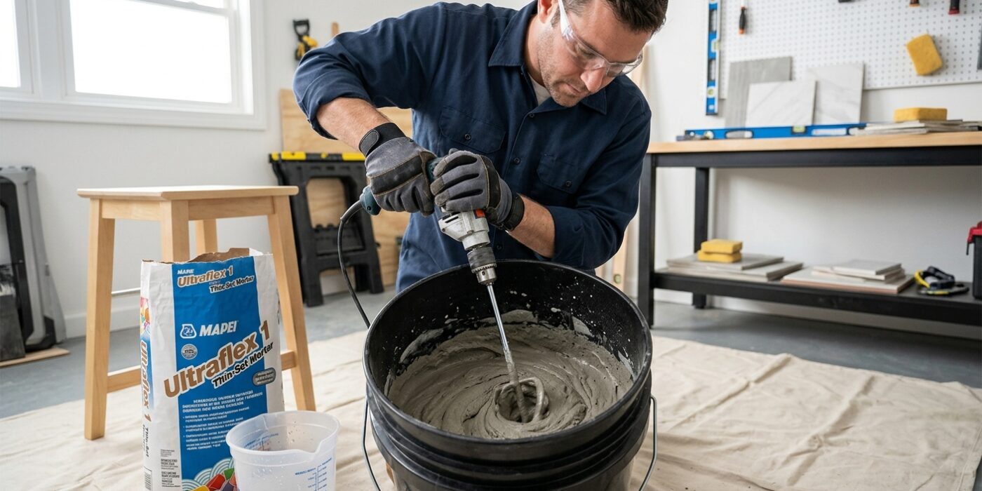 Step 3: Mix the Thinset Mortar