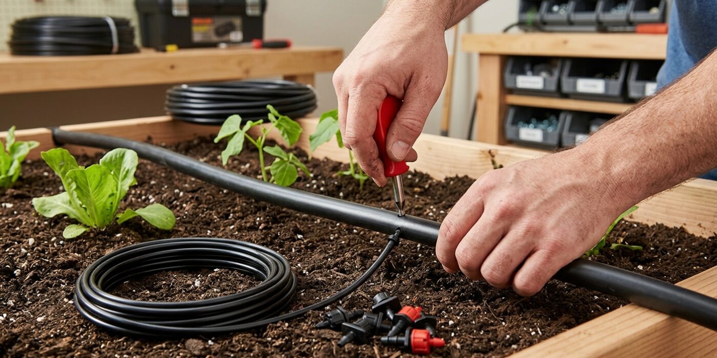 Step 4: Punch and Connect Emitter Lines