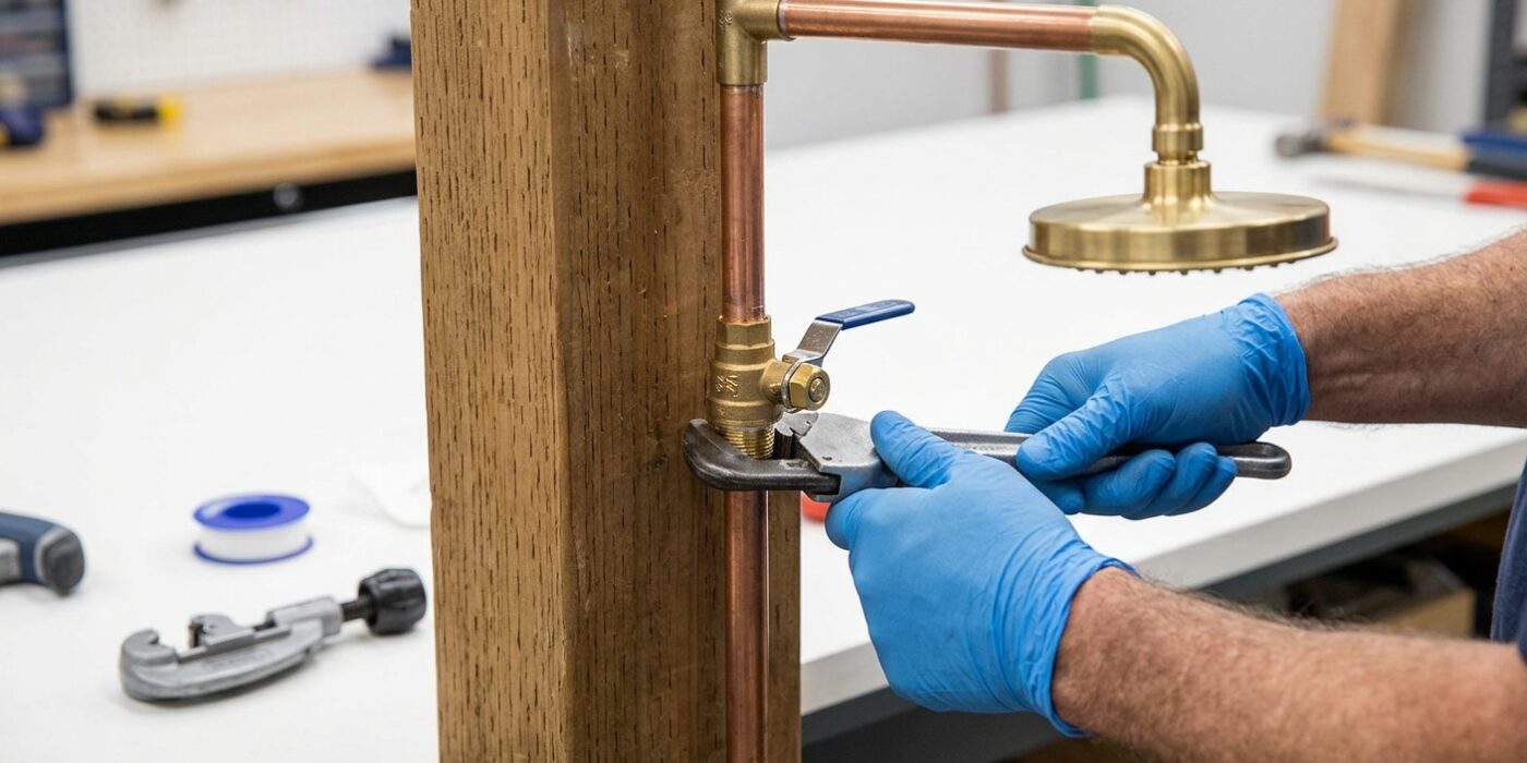 Step 6: Install the Ball Valve and Showerhead