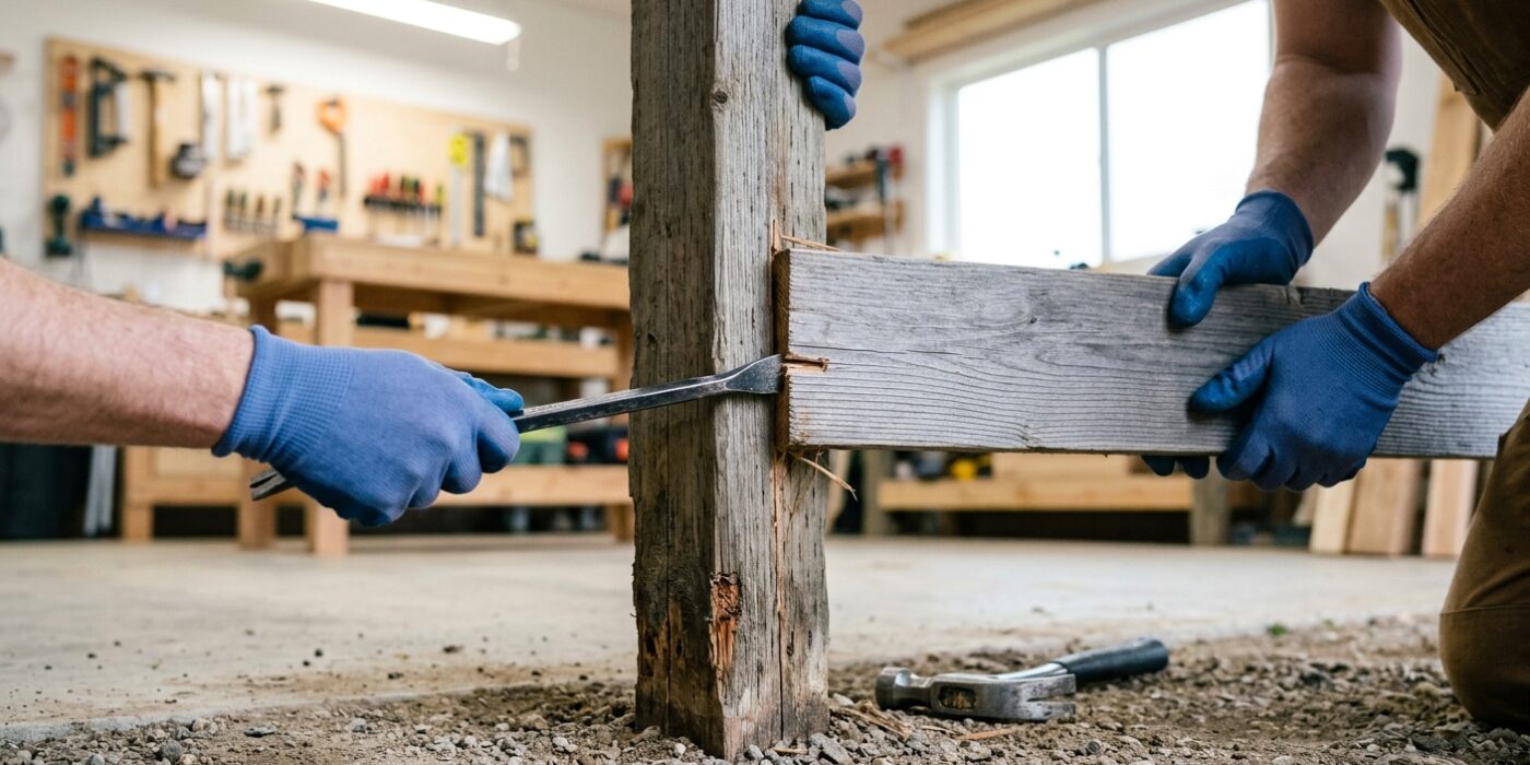 Step 2: Remove the Fence Rails from the Post