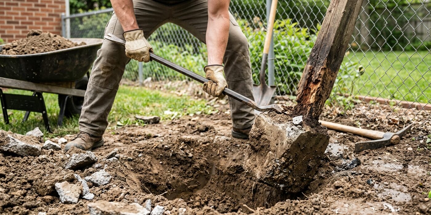 Step 3: Extract the Old Post and Footing