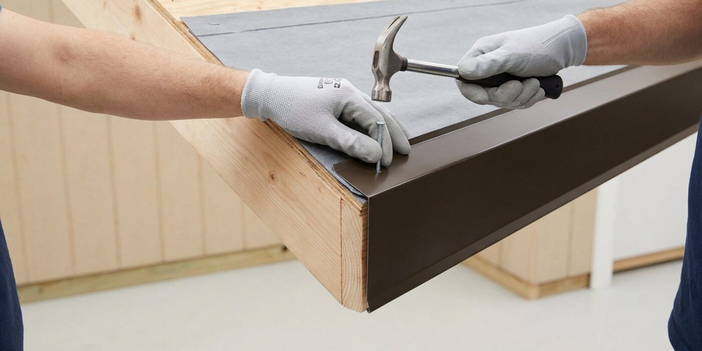 Step 4: Install Rake Drip Edge Over Underlayment