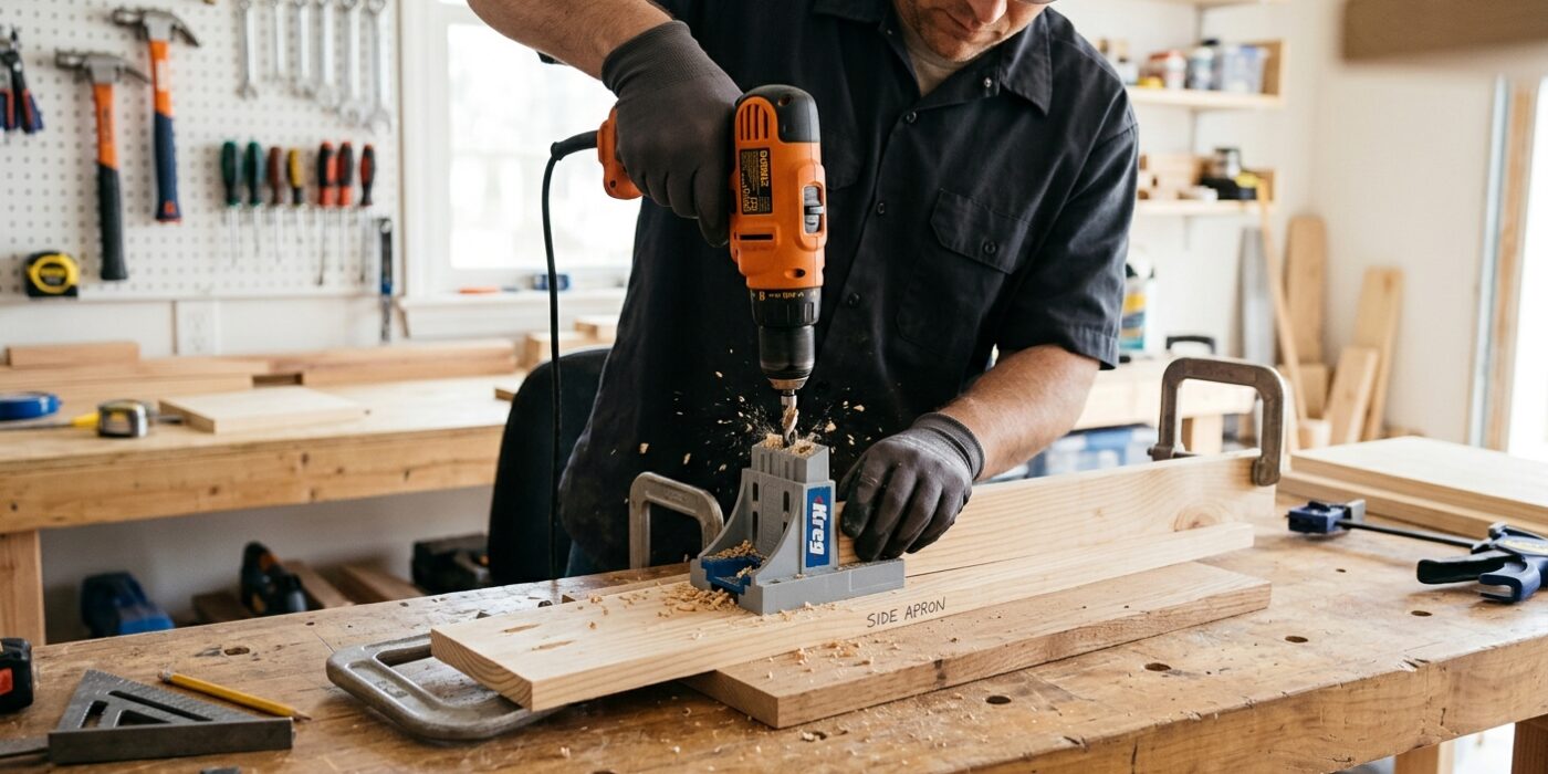 Step 2 — Drill Pocket Holes