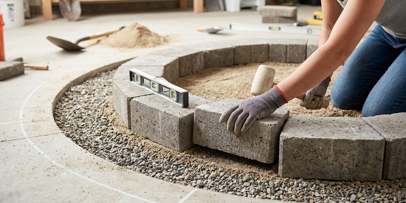 Step 4 — Lay the First Course of Blocks
