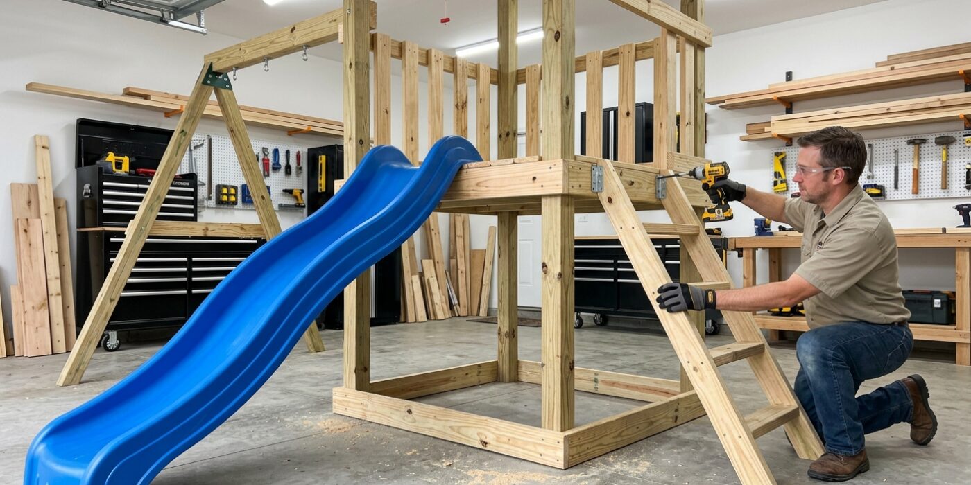 Step 6: Add the Climbing Ladder and Slide