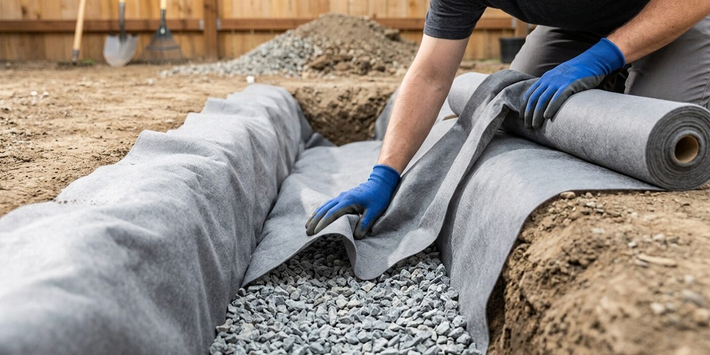 Step 3: Line the Trench with Fabric