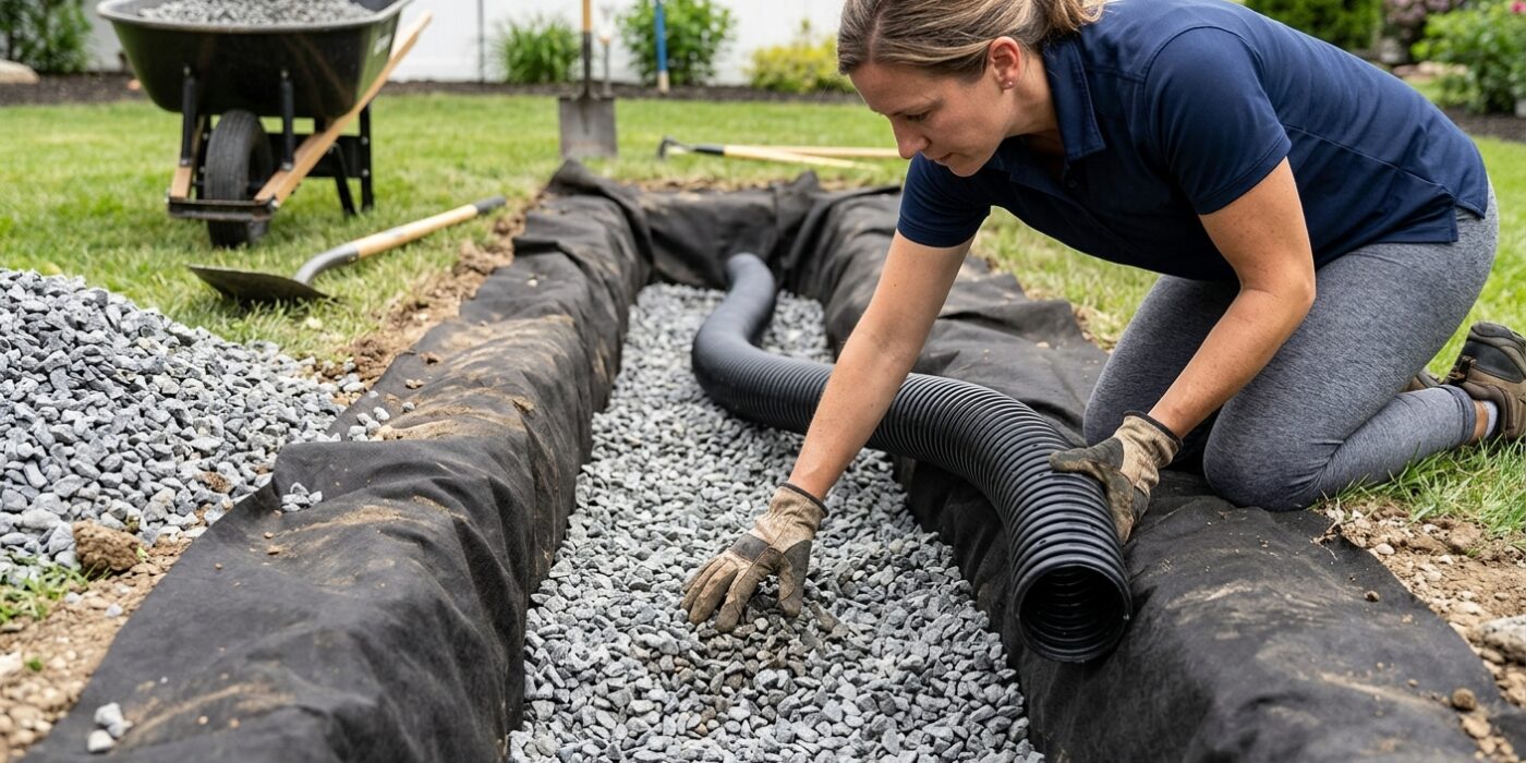 Step 4: Add Gravel and Set the Pipe