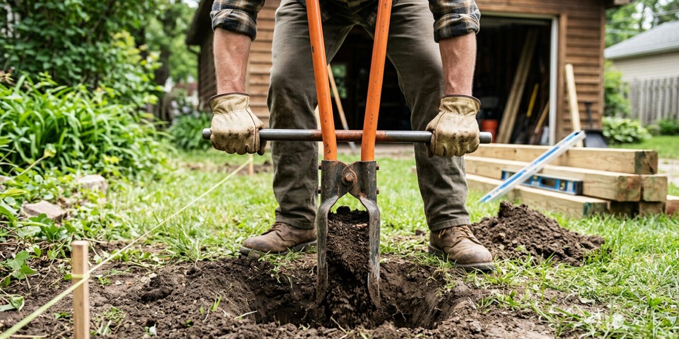 Step 1 — Dig Post Holes