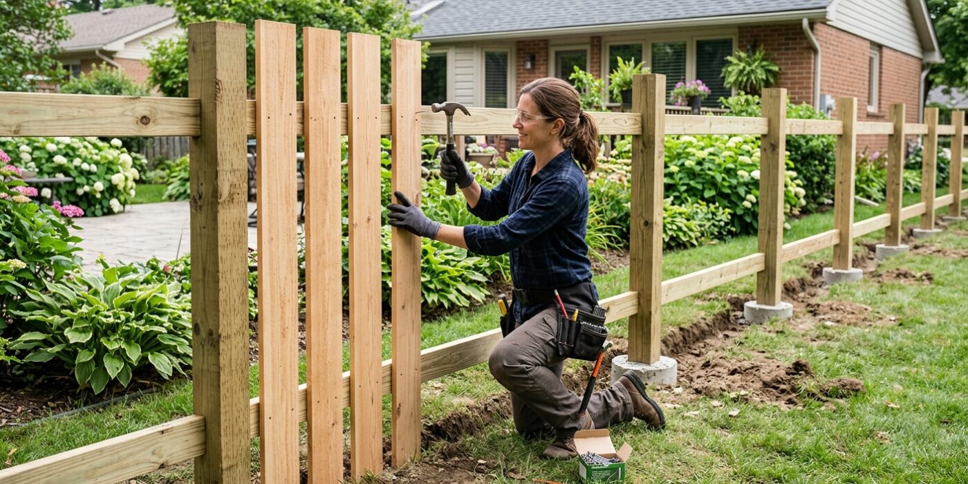 How to Build a Wooden Fence — Posts, Rails, and Pickets
