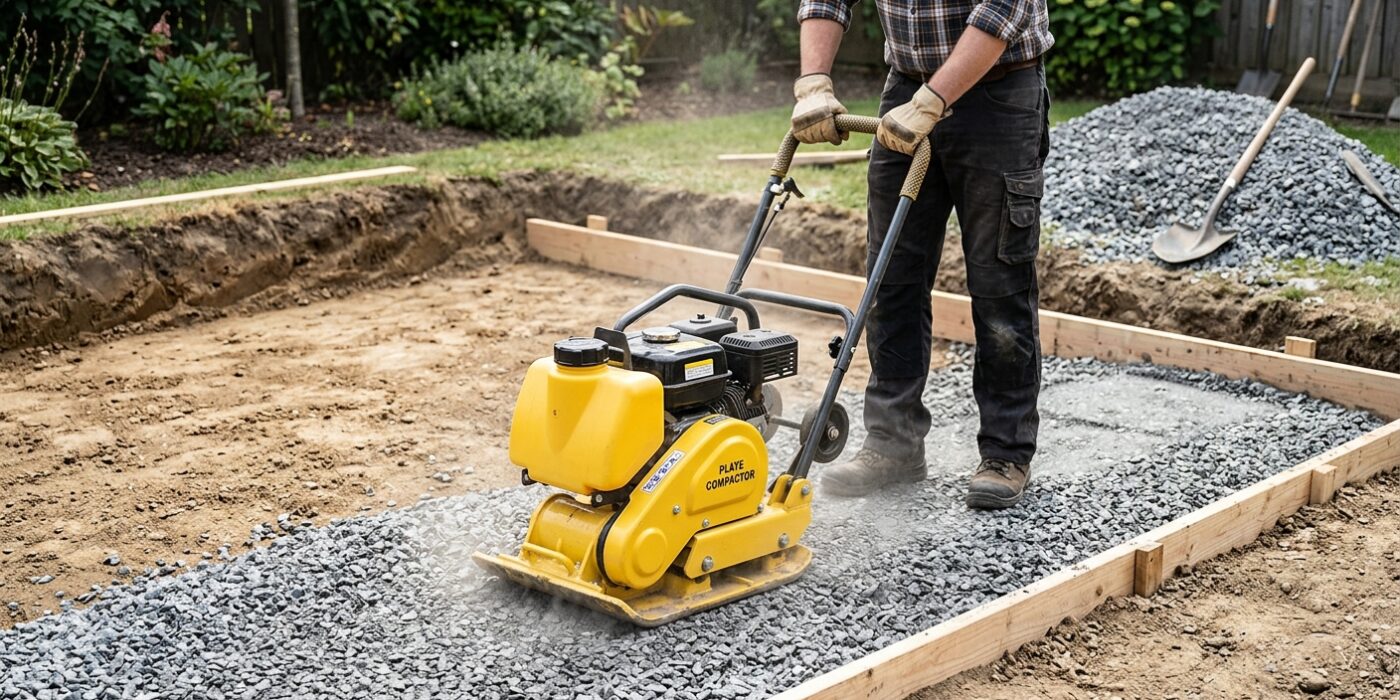Step 3 — Add and Compact the Crushed Stone Base