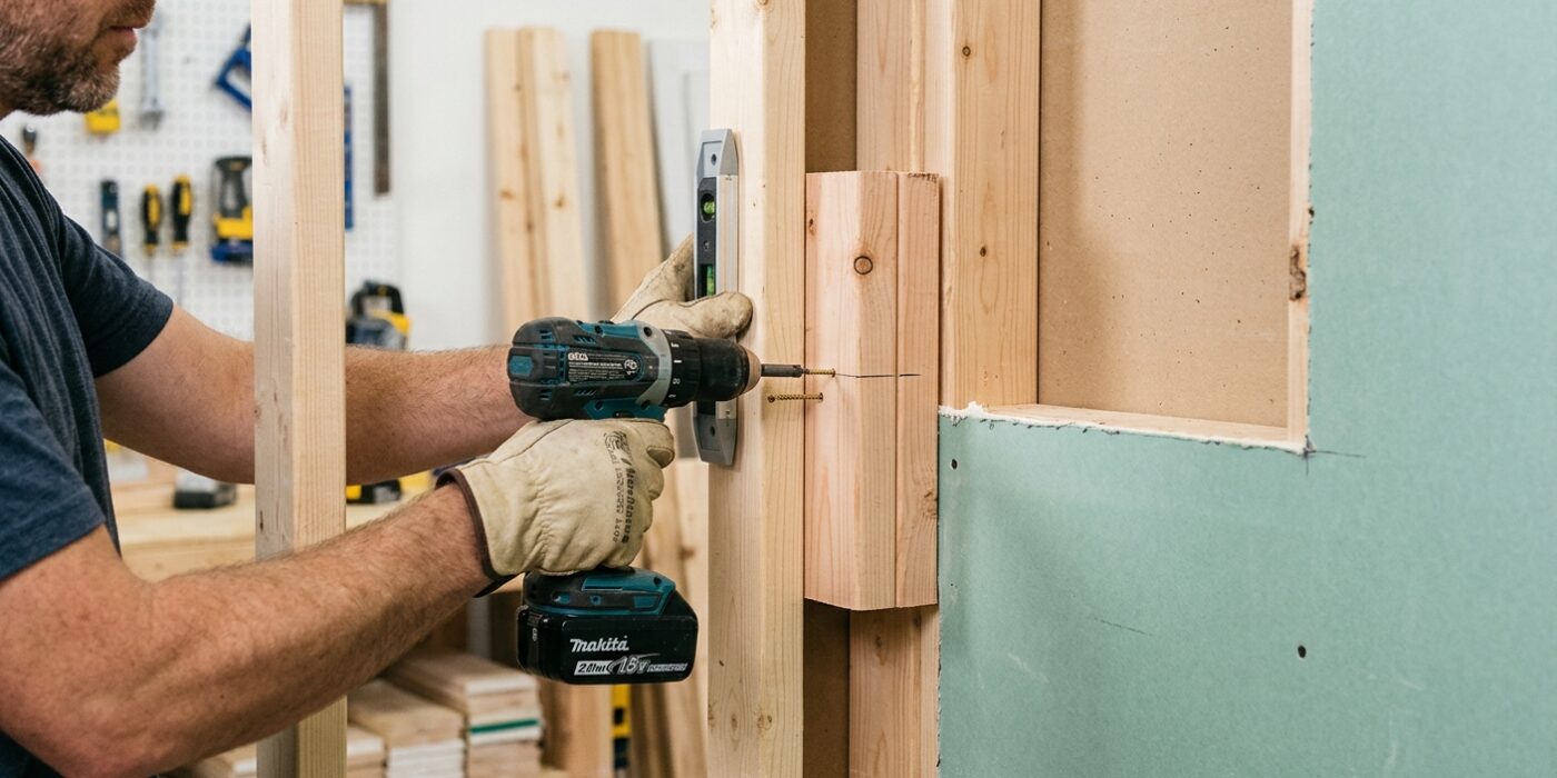 Step 2: Install Backing for Drywall Edges