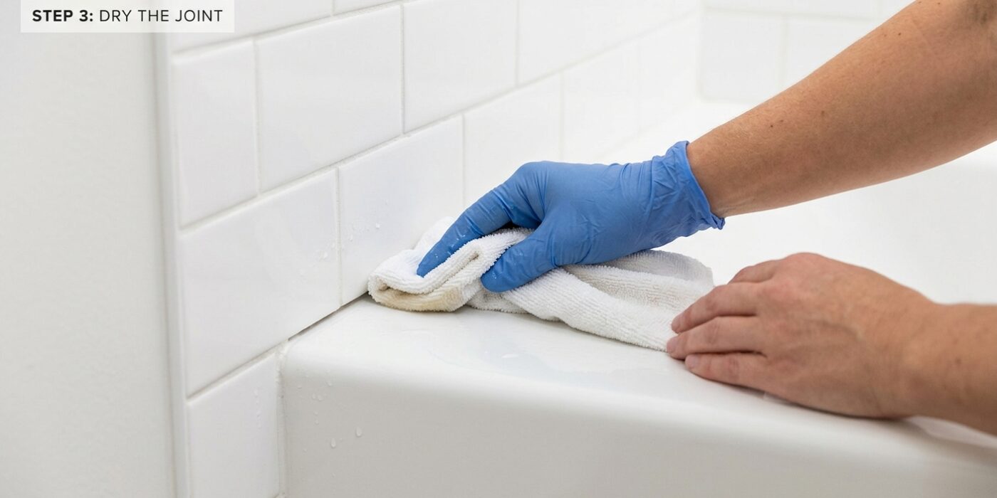 Step 3: Clean and Dry the Joint Thoroughly