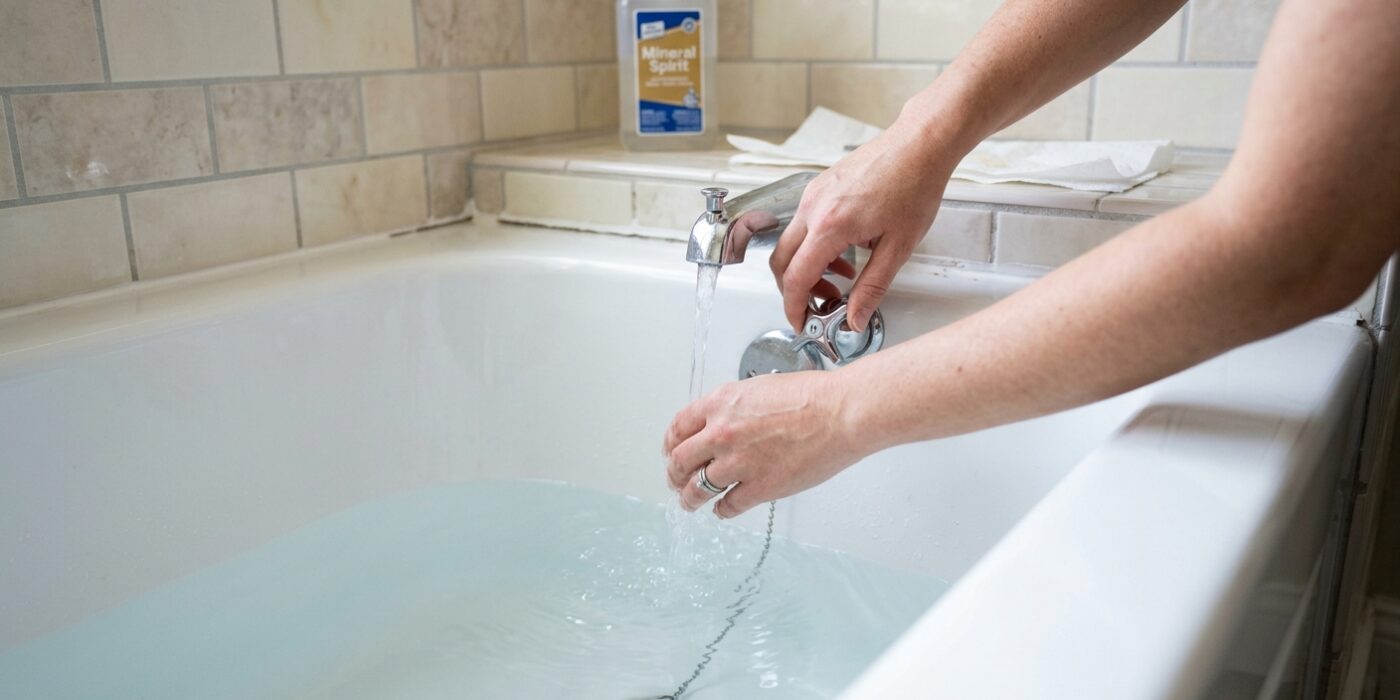 Step 4: Fill the Tub with Water Before Caulking