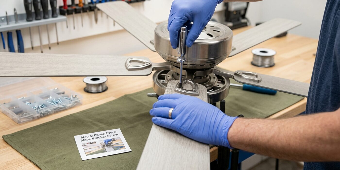 Step 4: Check Every Blade Bracket Screw