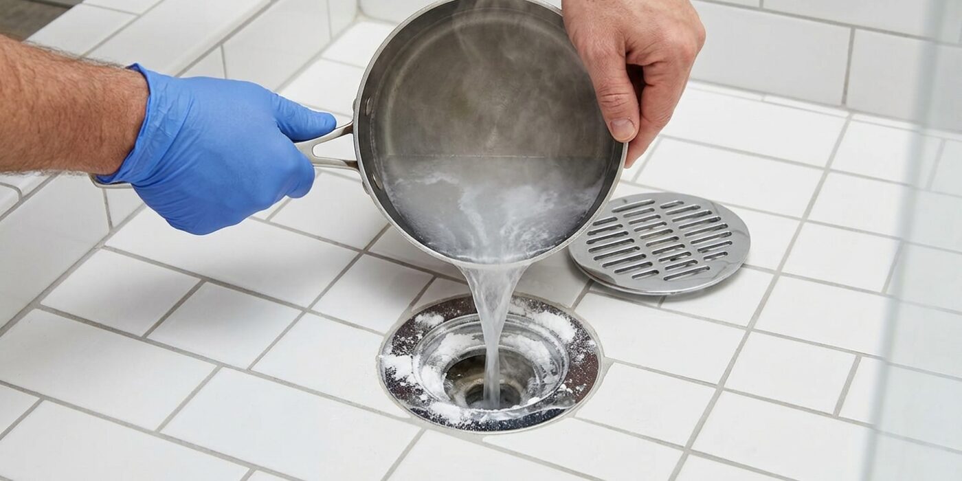 Step 5: Flush with Hot Water and Baking Soda