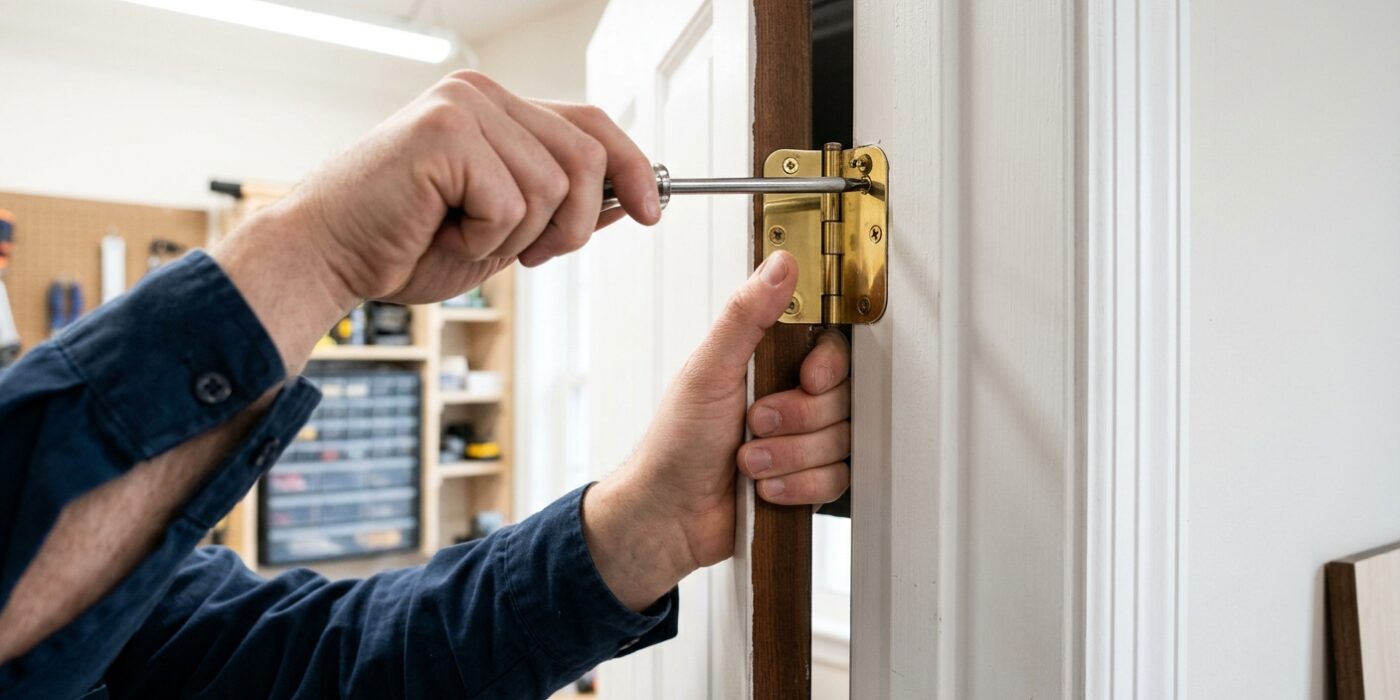 Step 4: Door Swings Open on Its Own  –  Hinge Adjustment
