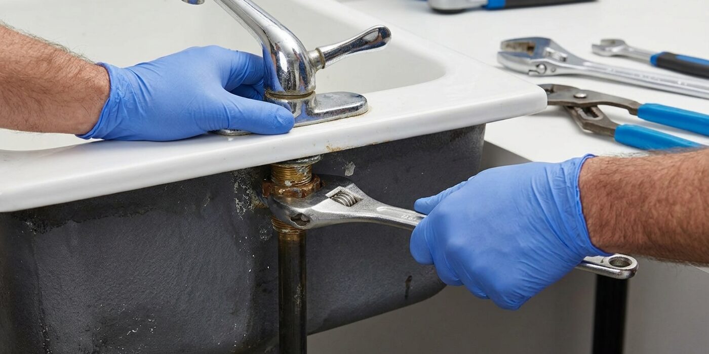 Step 2: Remove the Old Faucet and Pop-Up Drain Assembly
