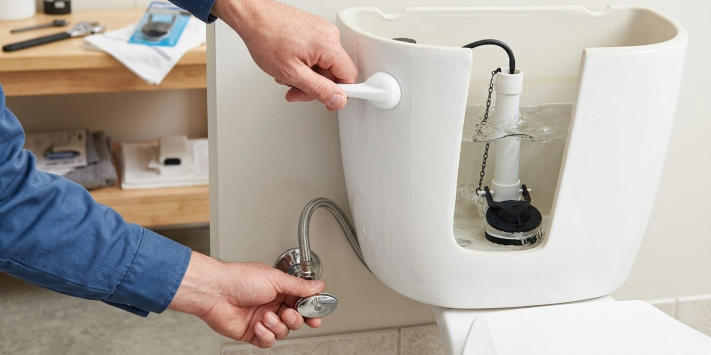 Step 2: Shut Off Water and Flush