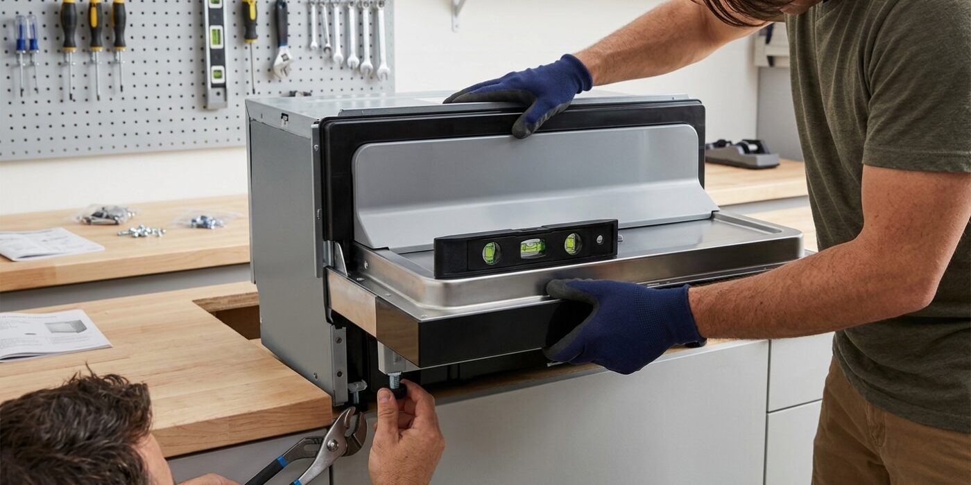 Step 5: Slide In and Level the Dishwasher