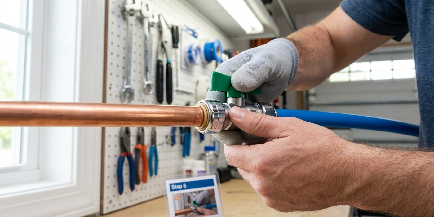 Step 6: Alternative  –  Push-to-Connect Valve