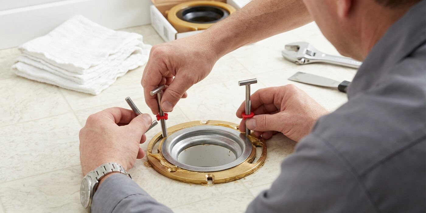 Step 4: Install New Closet Bolts