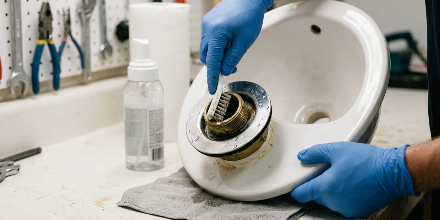 Step 3: Clean the Drain Neck