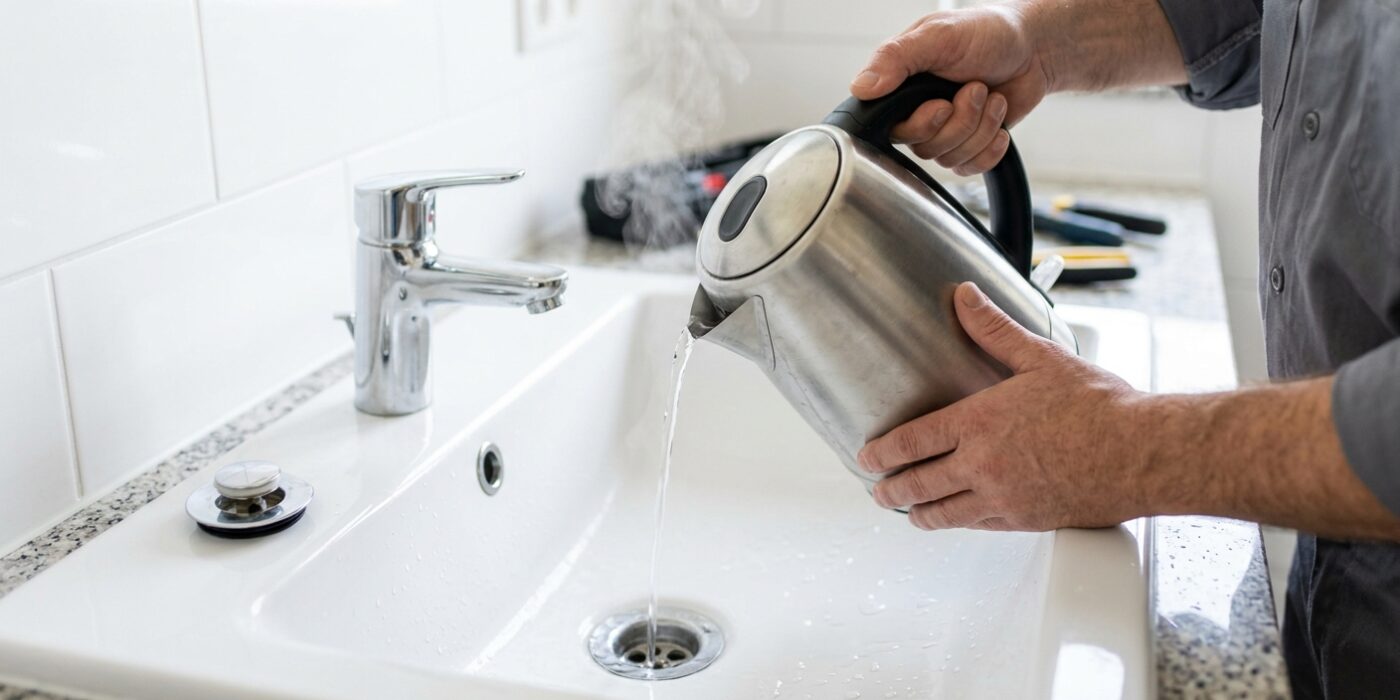 Step 5: Flush with Hot Water