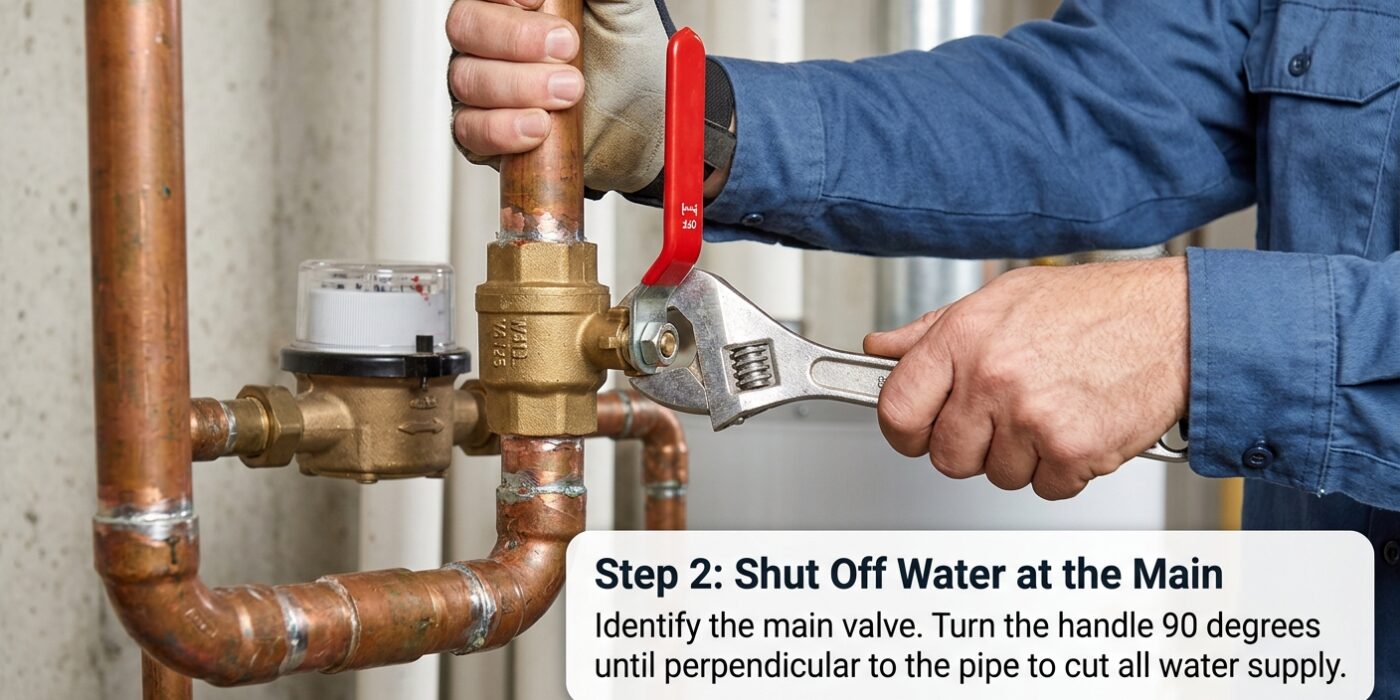 Step 2: Shut Off Water at the Main