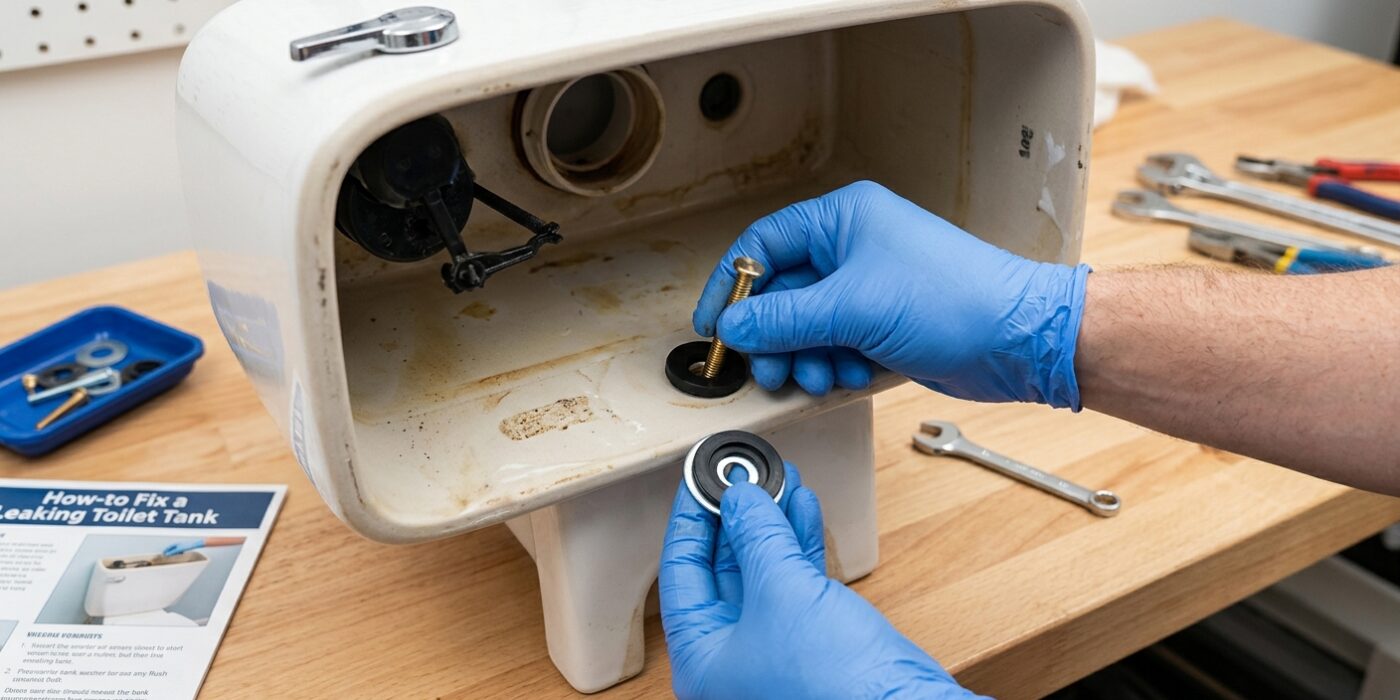 Step 3: Replace Tank Bolts and Washers