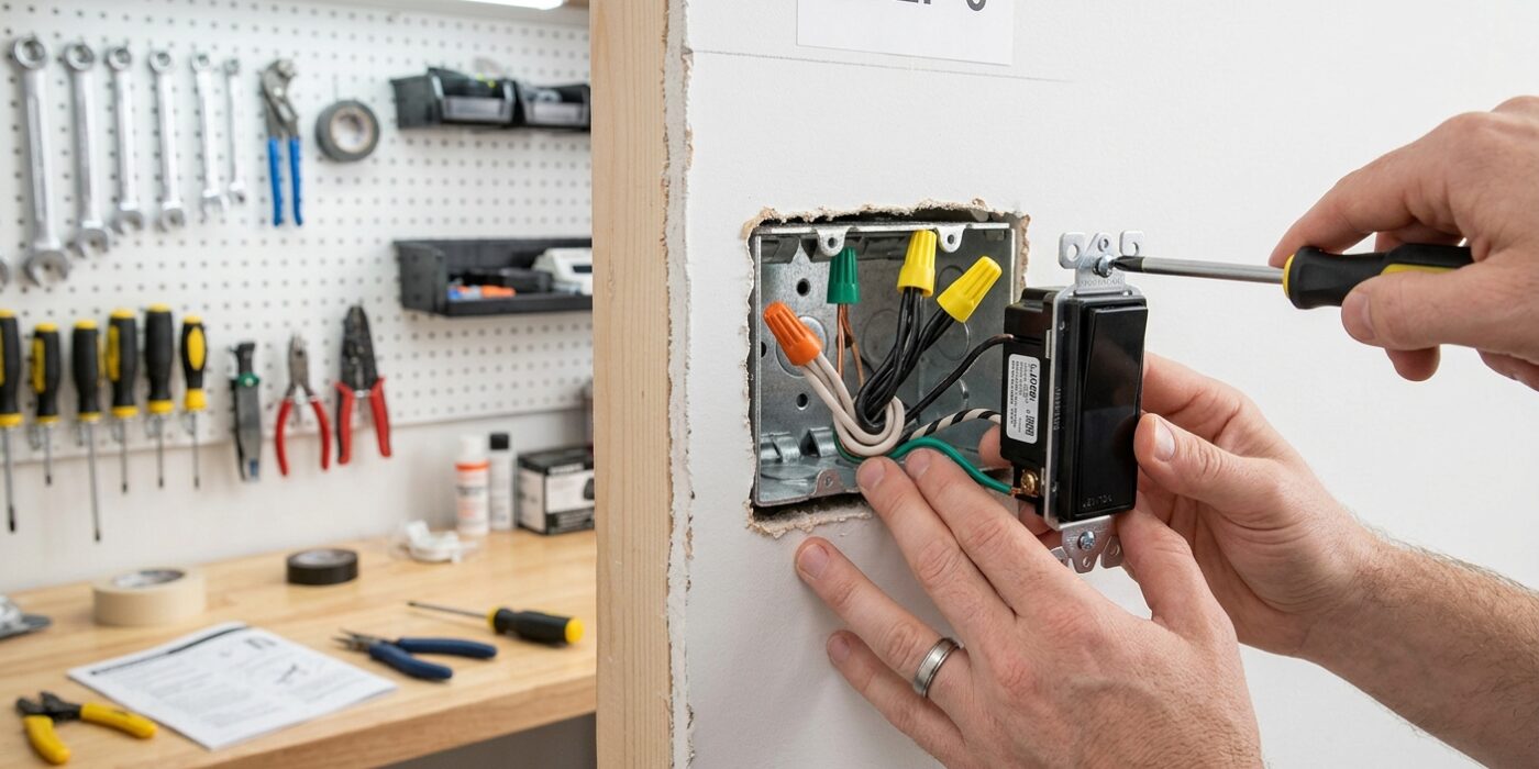 Step 6: Fold Wires and Mount the Dimmer