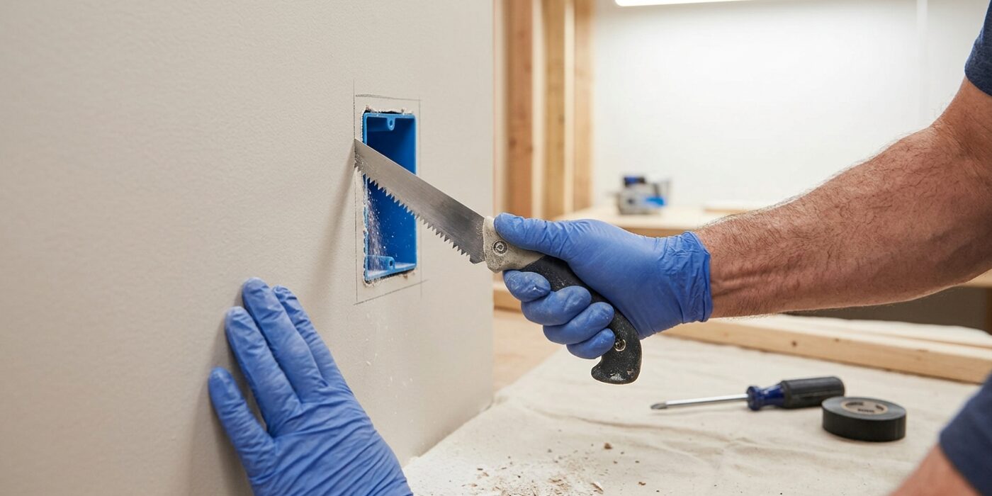 Step 3: Cut Access Holes for Electrical Boxes