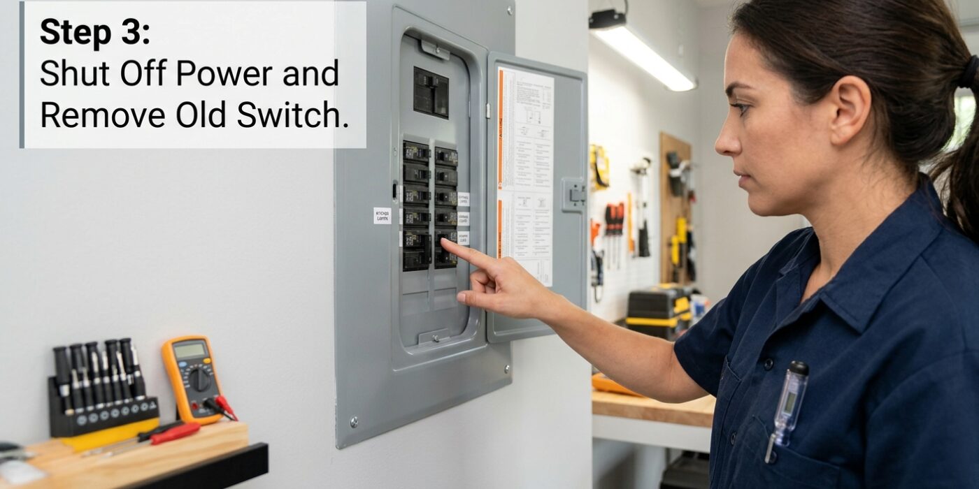 Step 3: Shut Off Power and Remove Old Switch