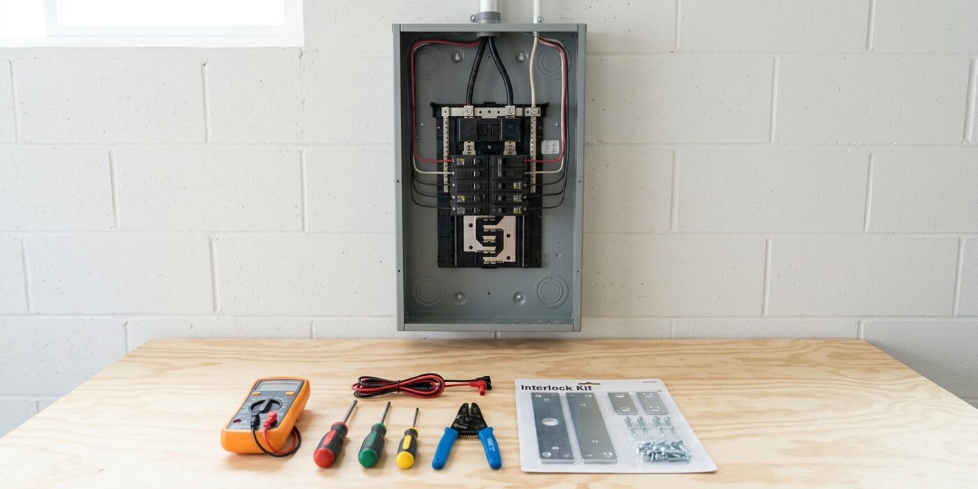 How to Install a Generator Transfer Switch  –  Manual Interlock
