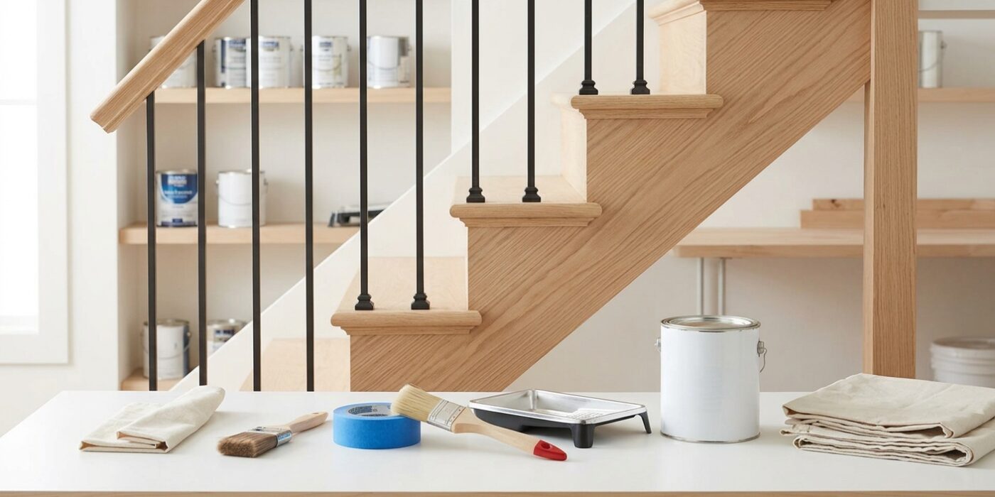 How to Paint a Staircase Railing Without Getting Stuck