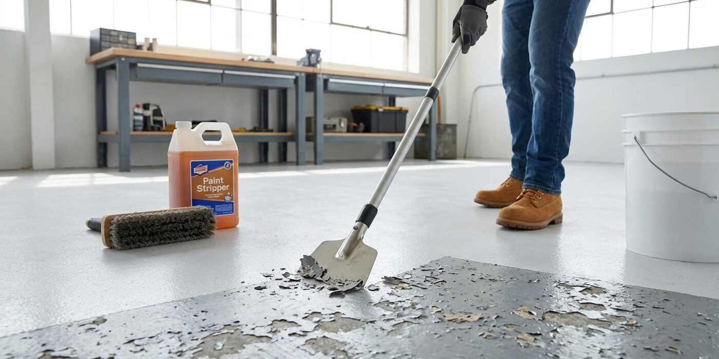 How to Strip and Repaint a Previously Painted Concrete Floor