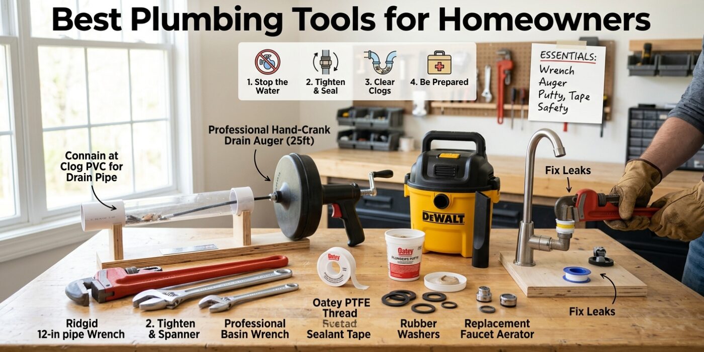Best Plumbing Tools for Homeowners  –  Fix Leaks and Clogs Without Calling a Plumber