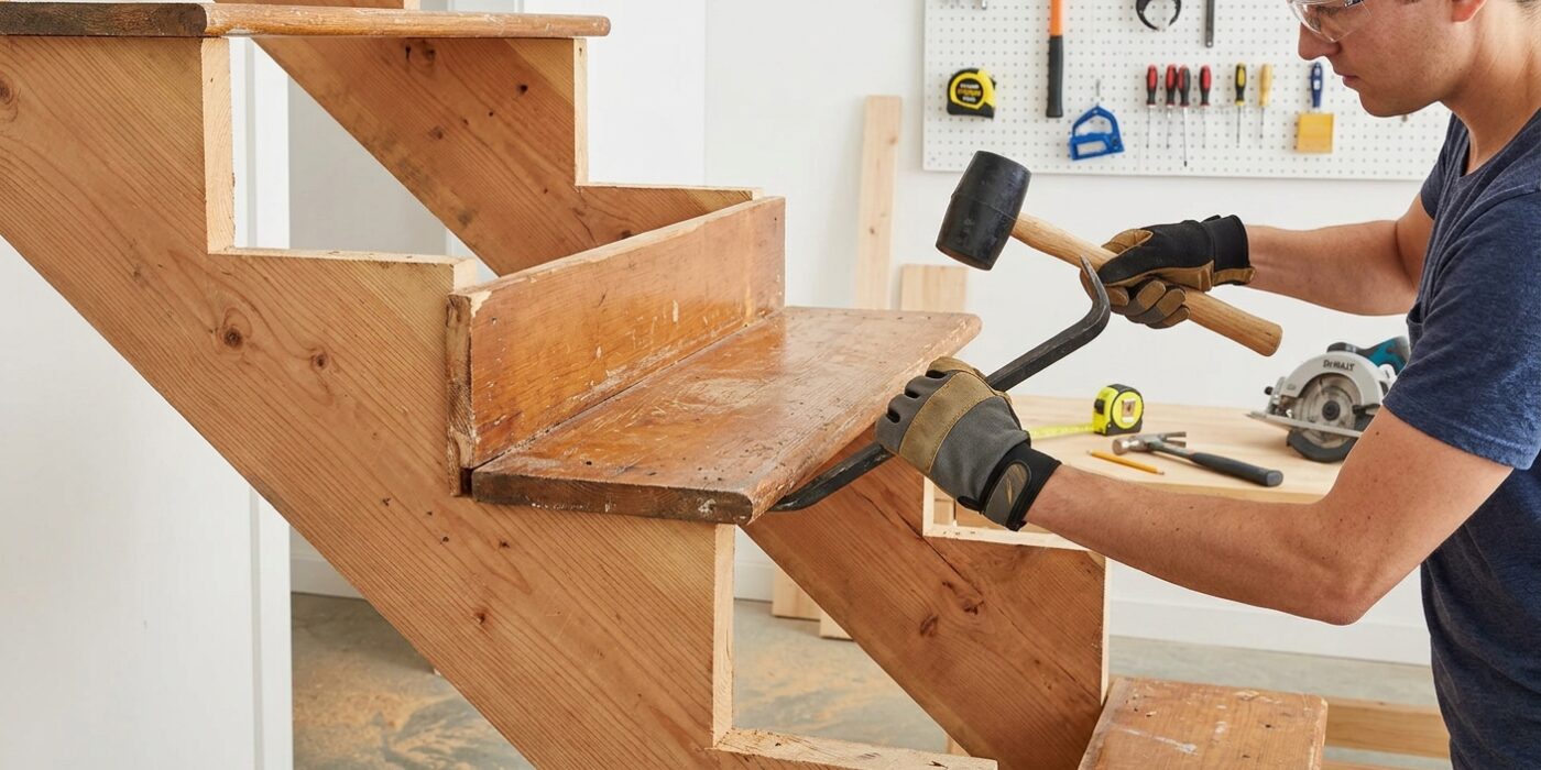 How to Replace Stair Treads  –  Fix Squeaky Old Stairs