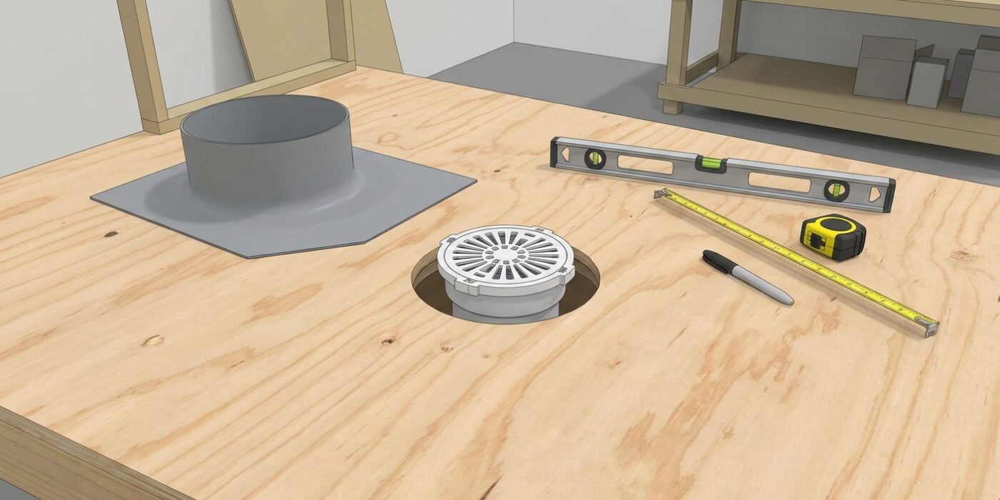 How to Install a Shower Pan Liner  –  Mortar Bed Method
