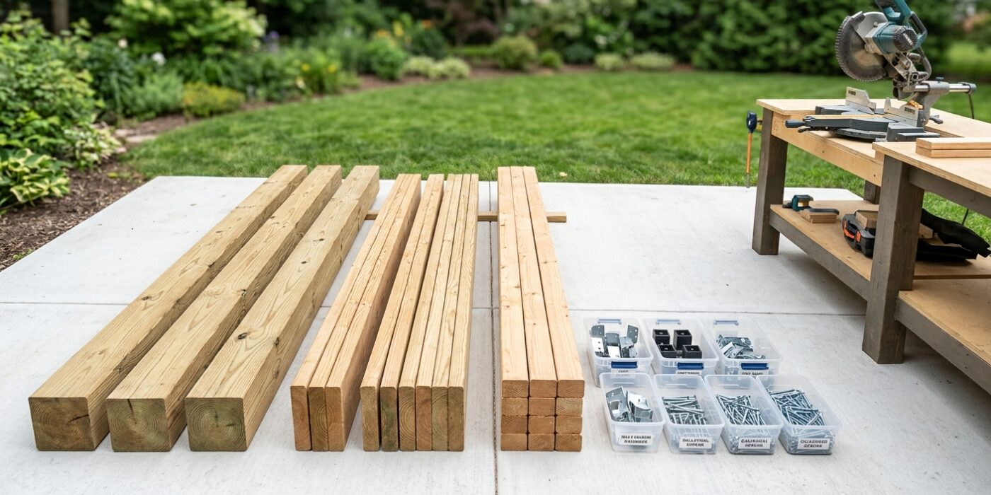 How to Build a Pergola — Freestanding 12×12 Over a Patio
