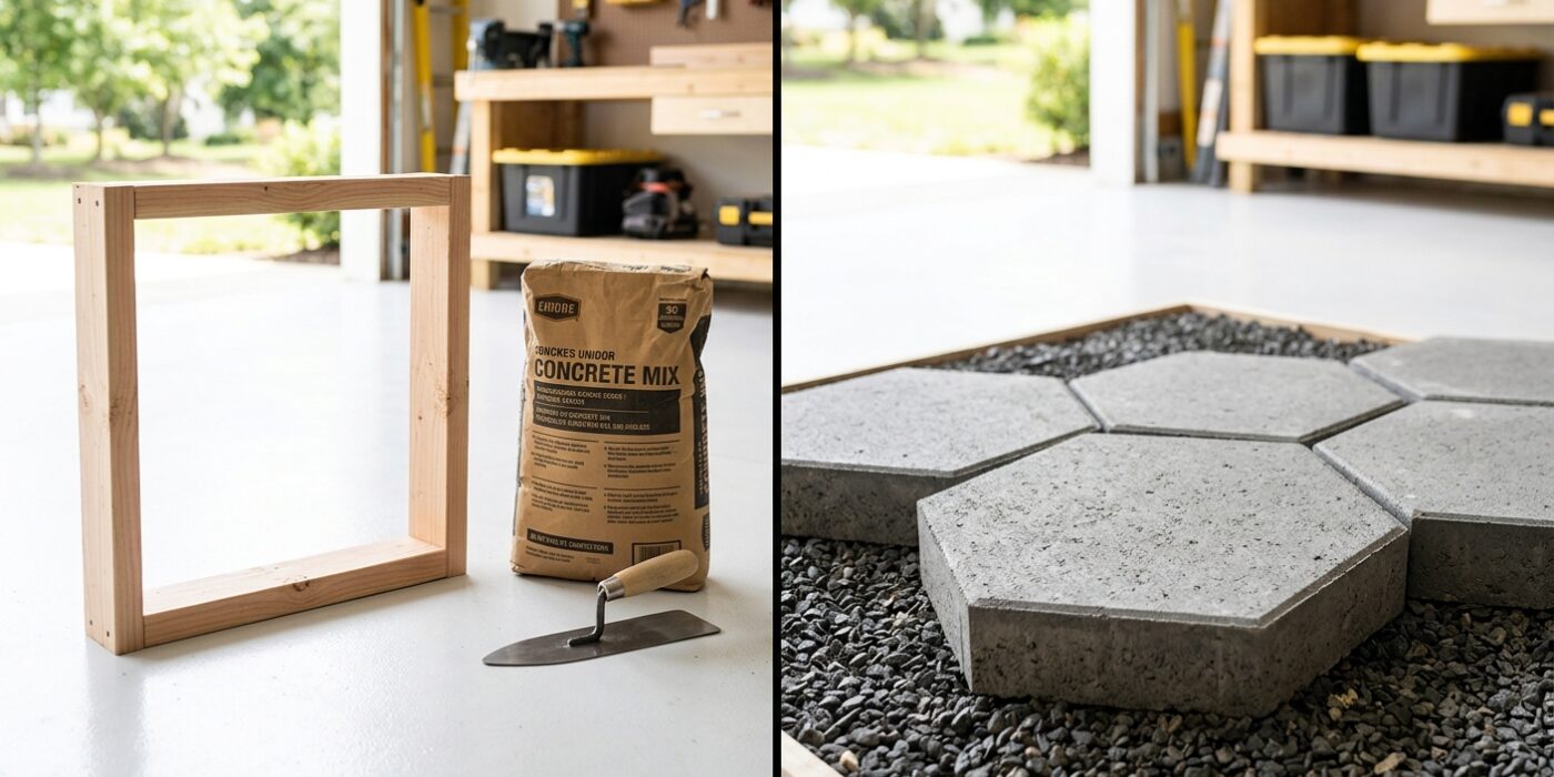 How to Build a Concrete Stepping Stone Path — Pour or Set
