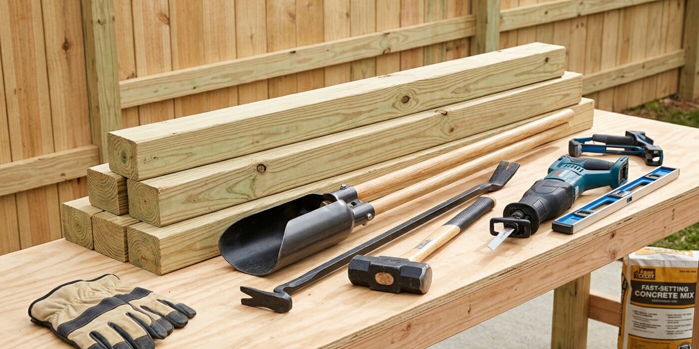 How to Replace a Wood Fence Post — Extract, Set, and Re-Attach