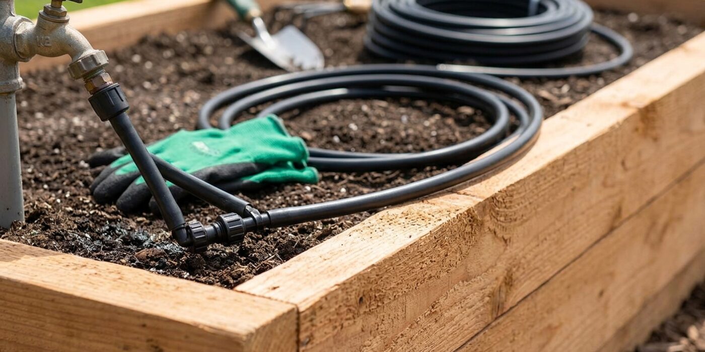 How to Install a Drip Irrigation System in a Garden Bed